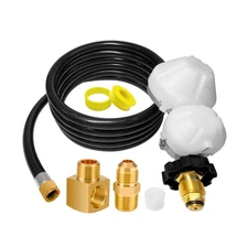 12FT F273684 Propane Hose with 2-Stage Regulator, POL Fitting & 3/8" Propane ...