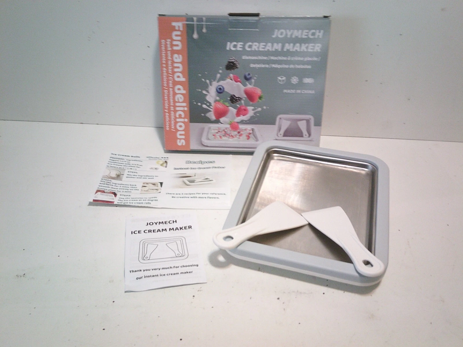 NEW JOYMECH Ice Cream / Yogurt / Sorbet Roll Maker FREE SHIPPING