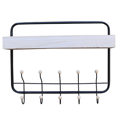 Wand Hängeregal Kleiderhaken Holz Aufbewahrung Regal Eingang Organizer Wohndeko