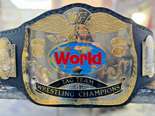 World tag team championship belt wrestling replica title 2mm brass adult size