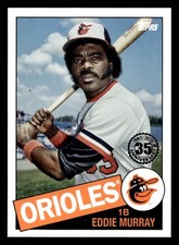 2020 Topps Update #85TB-9 Eddie Murray 1985 Topps Baseball 35th Anniversary