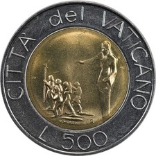 Vatican City - 500 Lire - 1991 R - Unc - Go and Preach