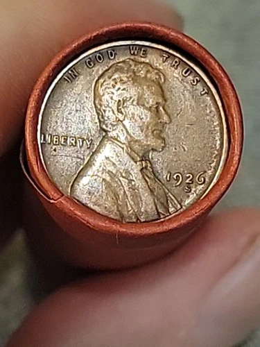 Xf 1923S &1926S Pennies Ends Of Lincoln Wheat Cent Roll