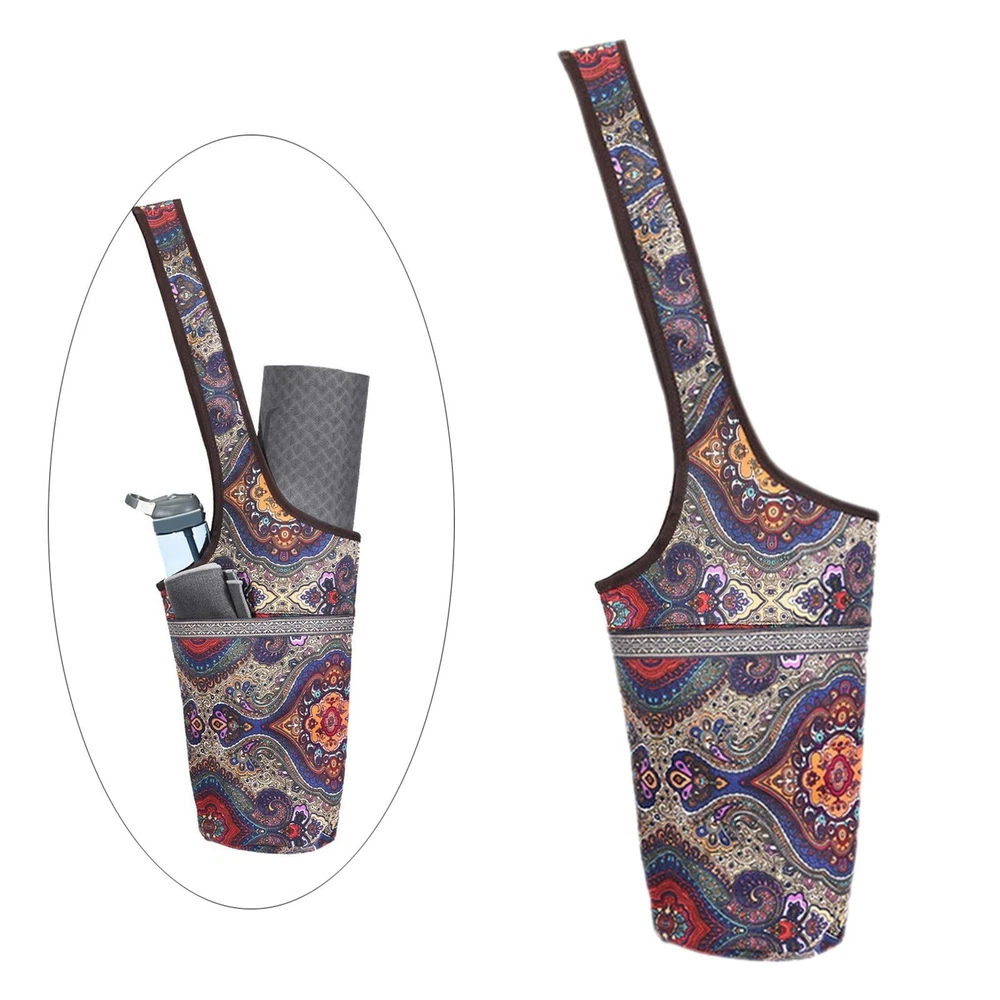 Stylish Yoga Mat Bag for Women with 2 Pockets - Large Outer & Inner Compartments Stylish Yoga Mat Bag for Women with 2 Pockets - Large Outer & Inner Compartments