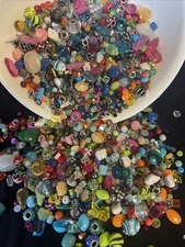 3 + lb. BEAD SOUP Random Mix Loose Beads New and Upcycled Premium Glass Seed