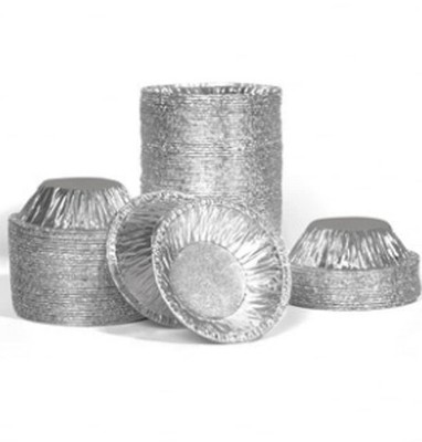 200 x runde Egg Tart Form Einweg Aluminiumfolie Tassen Backfolienschalen, für...