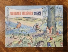Vintage Rare TUCO Puzzle "Woodland Gardeners" Triple Thick Pieces COMPLETE