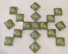 1 inch - 17 Tiles IRIDESCENT Bubbles Metallic Glass Mosaic Tile Pieces