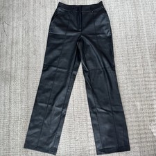 NA-KD NAKD Women’s Faux Leather Black Dress Pants Size 34