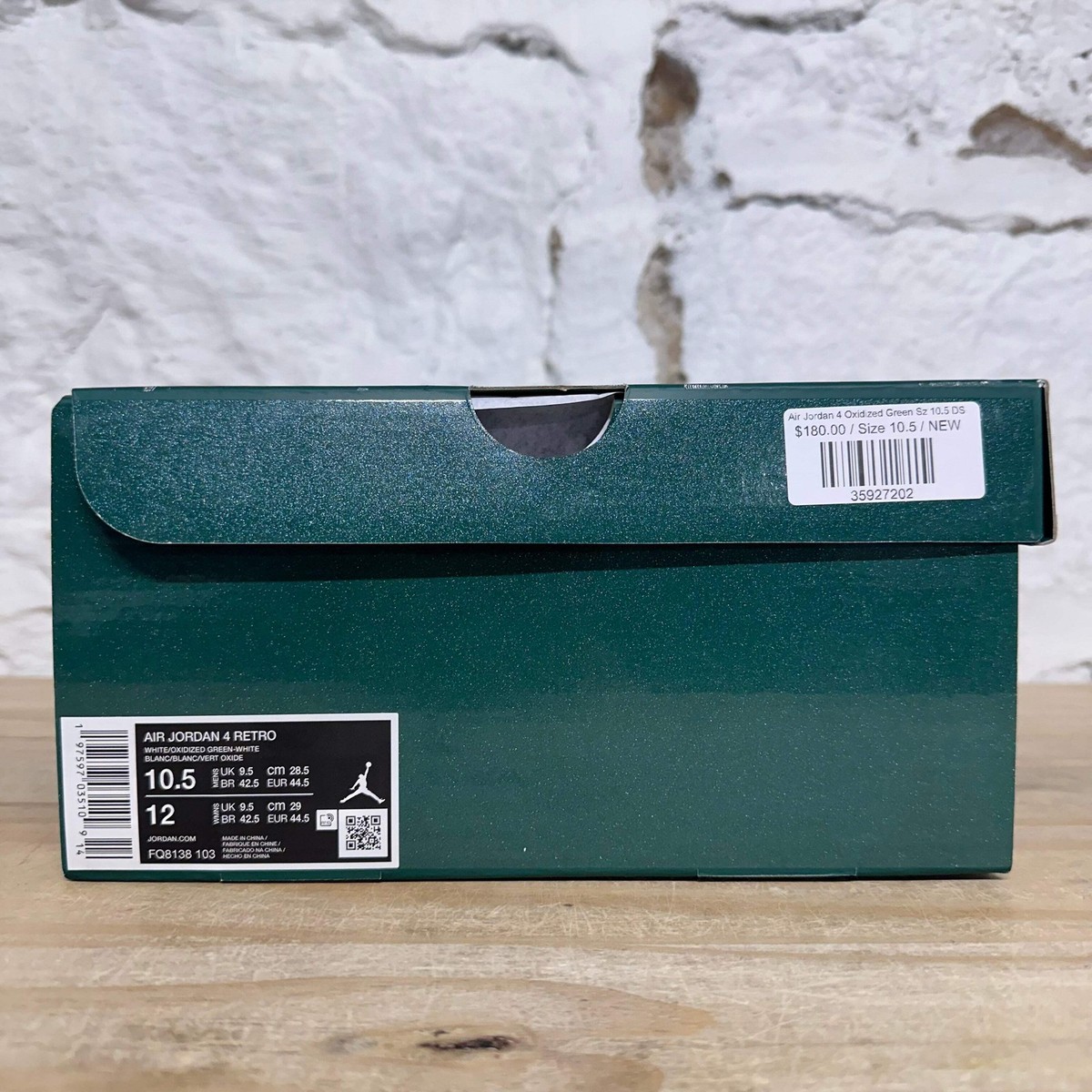Size 10.5 - Air Jordan 4 Retro Oxidized Green for sale 