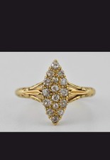18ct gold diamond ring. Includes stamps in ring. Size k.