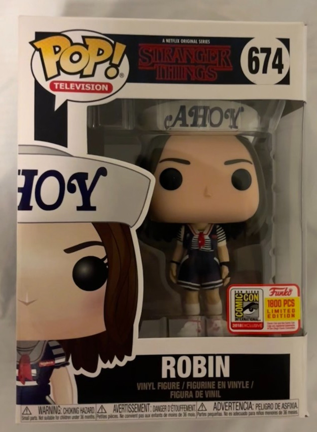 Sale *New* 2018 Sdcc Funko Stranger Things Robin #674 Le 1800 Pcs Scoops Ahoy