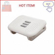 Ergonomic Foot Rest with Massage Rollers - Non-Slip Desk Foot Stool for Office/H