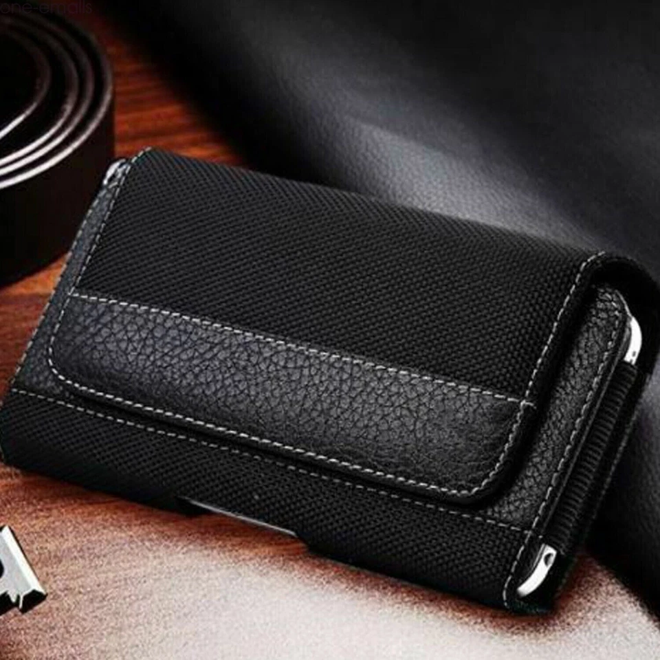 Funda para teléfono celular billetera bolsa billetera estuche clip para cinturón cubierta de transporte horizontal. Foto 3 de 4