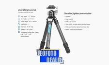 OPEN Leofoto LS-253CM Professional Carbon Fiber Tripod and LH-30 Ball Head