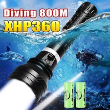 10000LM Powerful XHP360 Diving Flashlight IPX8 Underwater Lamp Professional