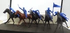Marx 54mm Reissue Five Union Cavalry Two Civil War Three Long Coated with Horses
