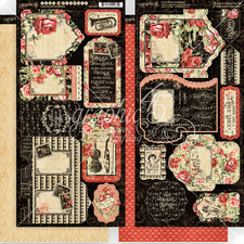 RETIRED Graphic45 LOVE NOTES TAGS & POCKETS D...