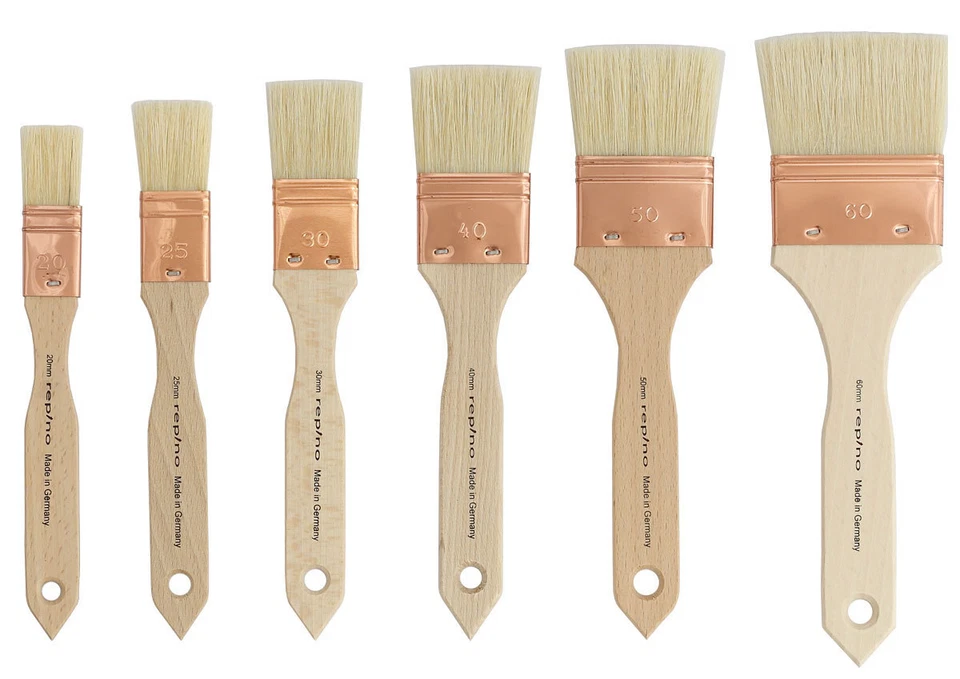 Repino breite Borstenpinsel - Grundierpinsel, Lasurpinsel für Ölfarbe Acrylfarbe