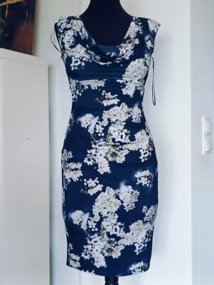Phase Eight navy blue floral dress XXS/XS