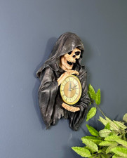 Gothic Wall Hanging Grim Reaper Skeleton Clock | Alternative Halloween Decor