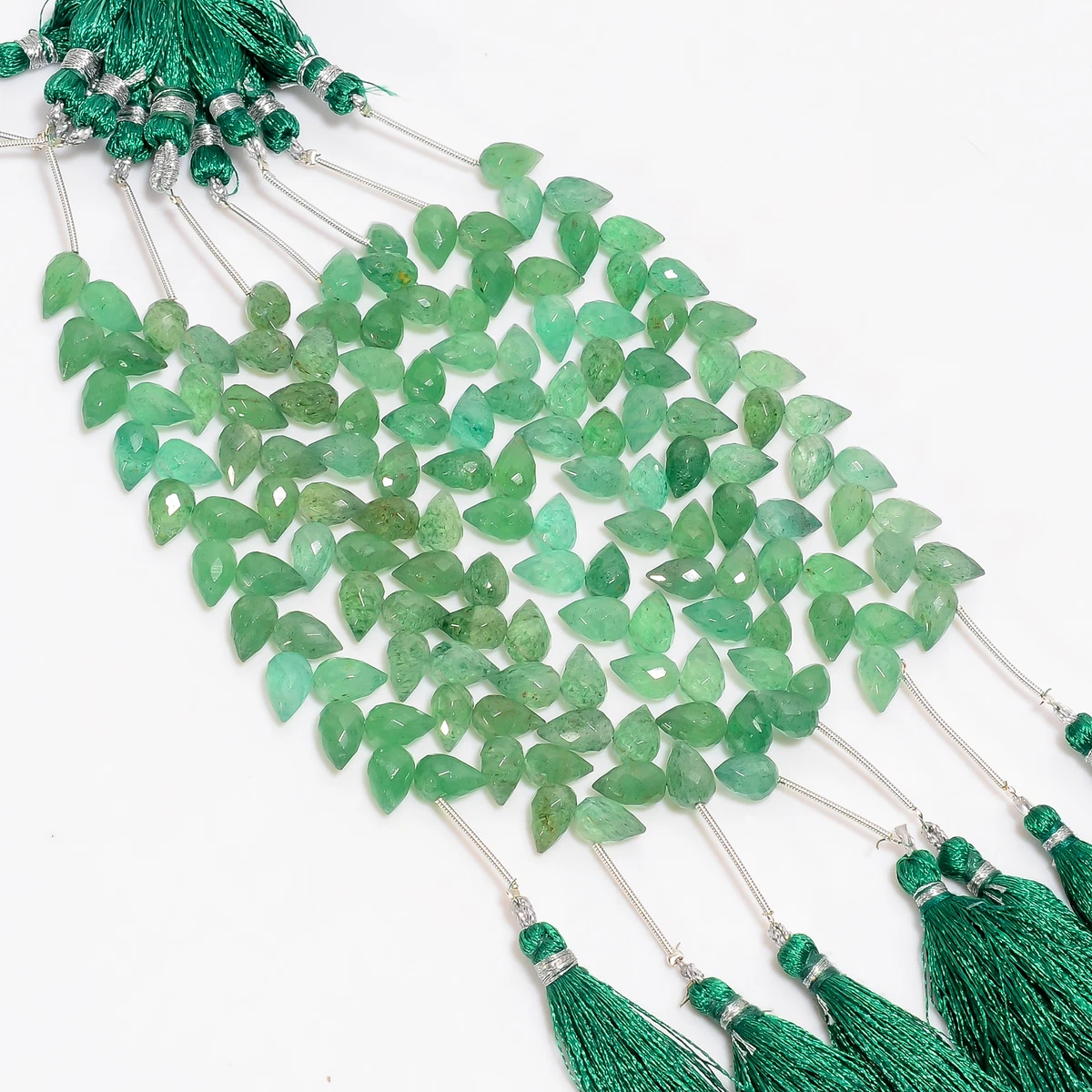 Natural Green Aventurine Gemstone Teardrop Faceted Beads 10X6mm Strand 18-22 Pcs