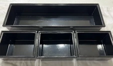 Bon Chef Aluminum Black Porcelain Looking  Coating Smart Bowls Shotgun-Set of 4