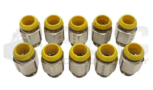 LOT OF 10 NEW PARKER FITTING, CONN. 1: 3/8" NPT 10mm ID, CONN. 2: PRESTOLOK 12mm