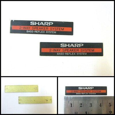 Genuine SHARP 2-Way Speaker System Badge Logo Emblems (45mm)