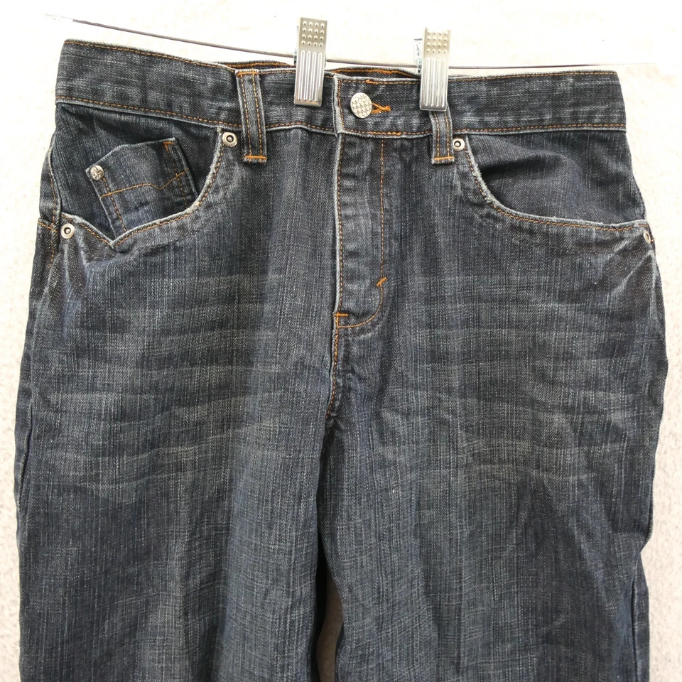 Calça jeans masculina Tony Hawk 12H azul 28x28 algodão lavagem escura regular juvenil - Imagem 3 de 4