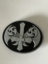 Celtic Iron Cross Pattern Totem Black Metal Belt Buckle