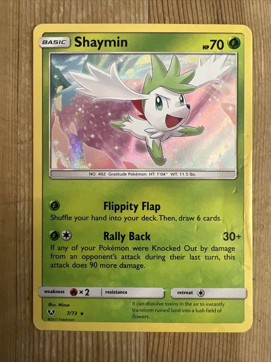 Shaymin - 7/73 - Rare - Reverse Holo - Pokemon Singles » Sun & Moon:  Shining Legends - Collector's Cache