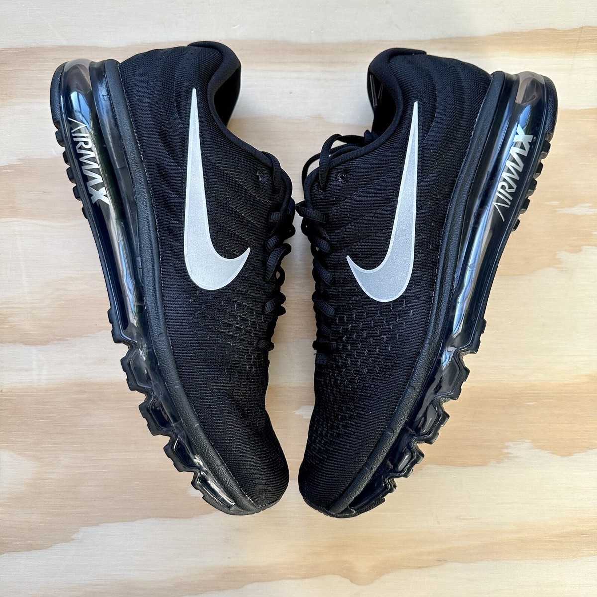 Nike Air Max 2017 Black Anthracite White Silver Shoes Men display picture 2