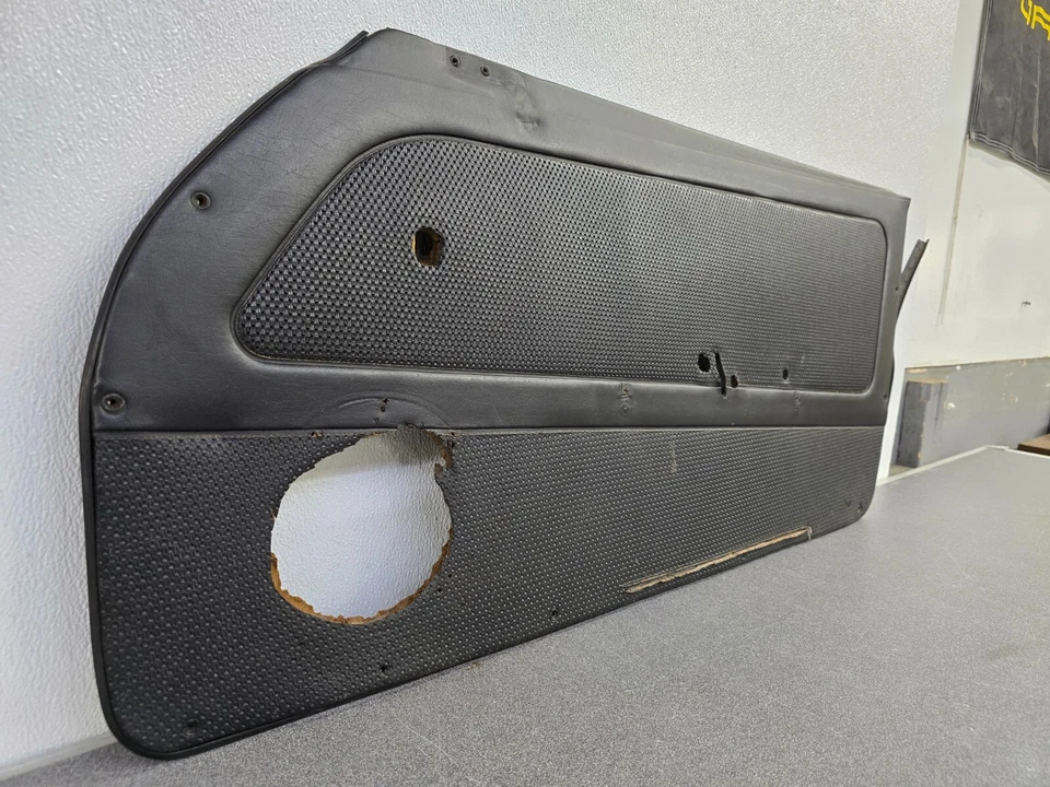 SOLO PANEL PUERTA PASAJEROS VINILO NEGRO USADO ORIGINAL PORSCHE 911 912 1968 Foto 3 de 4