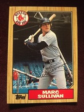 1987 Topps #66 Red Sox Marc Sullivan Autograph Baseball Card 