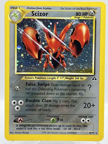 SCIZOR HOLO 10/75 ハッサム 英語版 ポケットモンスター PSA 10 GEM MINT Scizor 10/75 HOLO Neo Discovery RARE Pokemon Card