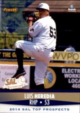 2014 South Atlantic Top Prospects Brandt 14 Luis Heredia Mazatlan Mexico MX Card