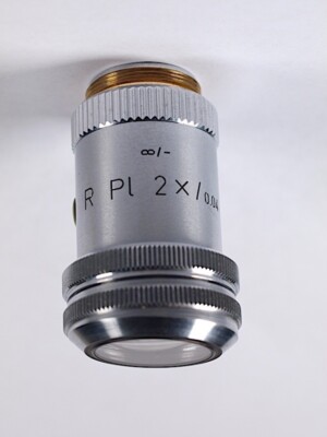 Leitz R PL 2x ∞ Infinity Very RARE Non-reflective Microscope  Objective