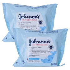 Pack of 2 New Johnson's Daily Essentials Nourishing 25 Wipes