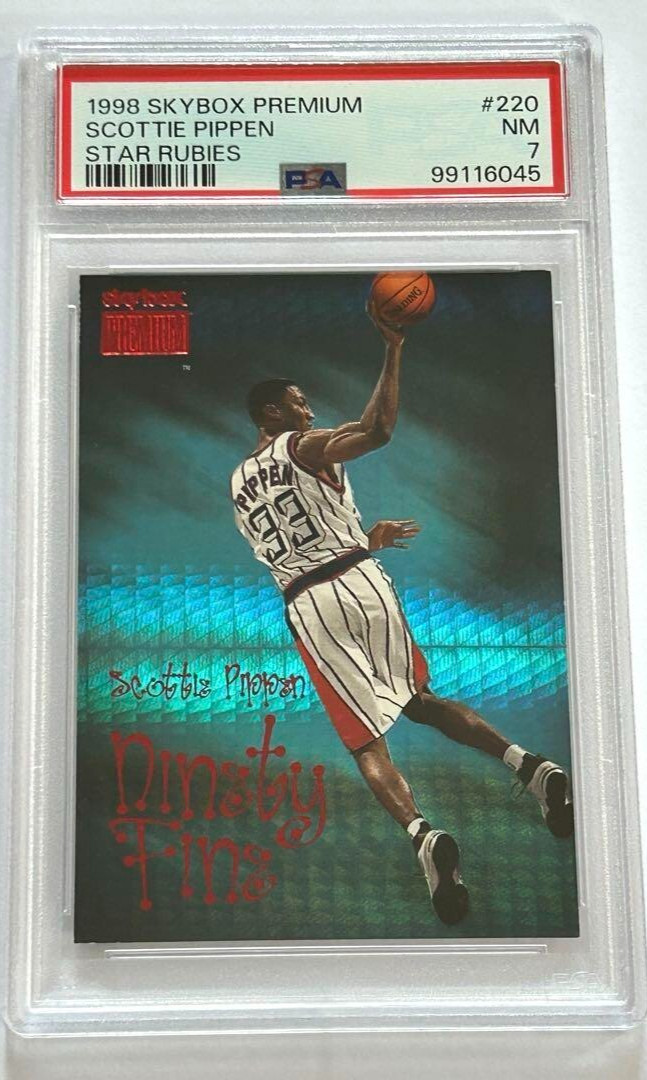 1998 Skybox Premium Scottie Pippen Star Rubies #02/50 PSA 7 Rare Bulls Card M139