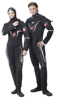 aquata Trockentauchoverall Neopren 6mm Auslaufmodell Neo Manschetten RV Rücken