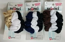 Scunci Ruffle Knit Hair Scrunchies 16298 3 Scrunchies Total