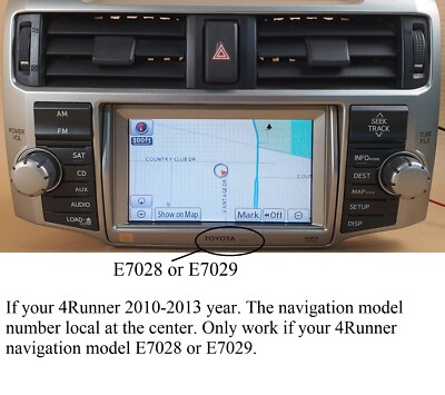Toyota E7026 E7028 Navigation DVD U.S CAN Map U96 For 2010-2013