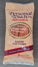 Vintage 1989 Schick Personal Touch Disposable Women's  Razor 5 Ct NEW