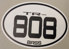 Roland TR 808 Bass eurostyle 4"x6" oval sticker trap hip-hop electro Miami DNB