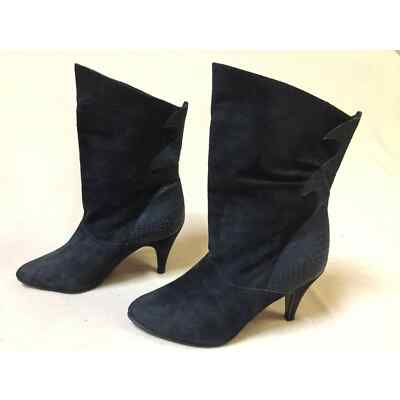 Rocker Leather & Suede Vintage Boots Made in Yugoslavia by SUAVE Woman Size 6