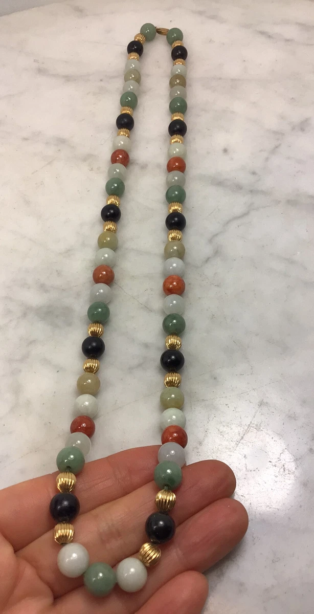 Jade stone on sale gold necklace