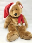 TY Vintage Christmas Large 1997 Holiday Teddy Beanie Buddy Rare Santa Large