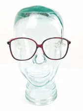 Vintage Silhouette Frame Austria Red Oval Glasses Frames Eyeglasses w/ Demo Lens