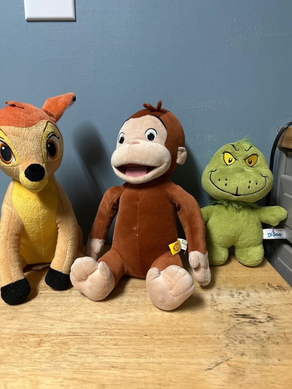 Disney Bambi, Curious George that Vibrants, Dr. Seus Baby Grinch
